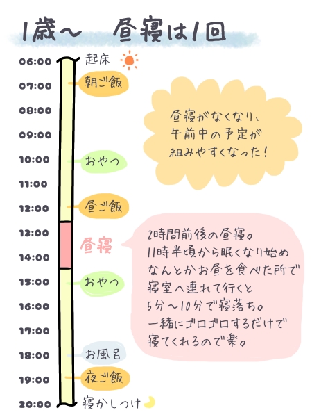 11カ月の昼寝の回数は 2回から1回になった時の記録 ねこまつげブログ